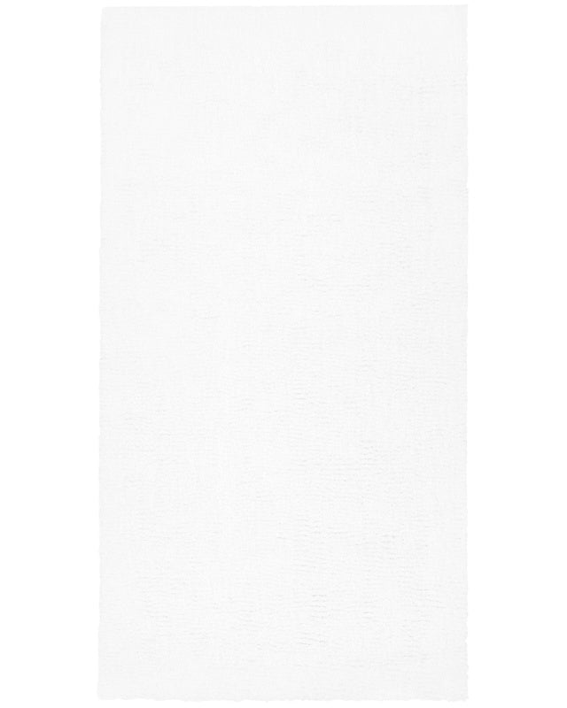 Shaggy Area Rug White 80 x 150 cm Modern High-Pile Machine-Tufted Rectangular Carpet Beliani