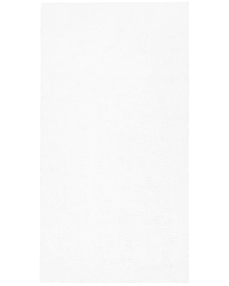 Shaggy Area Rug White 80 x 150 cm Modern High-Pile Machine-Tufted Rectangular Carpet Beliani