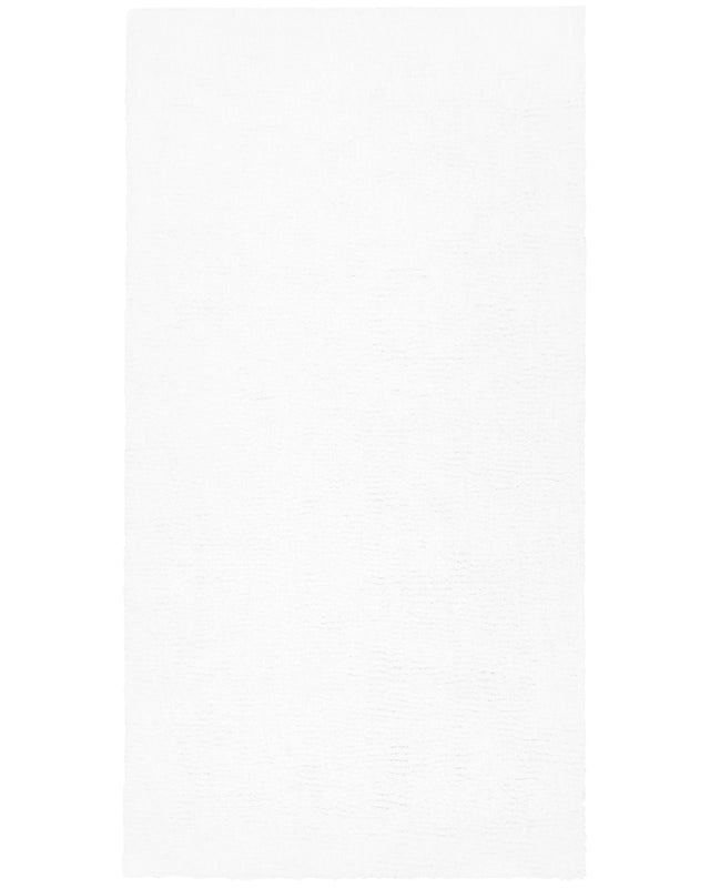 Shaggy Area Rug White 80 x 150 cm Modern High-Pile Machine-Tufted Rectangular Carpet Beliani
