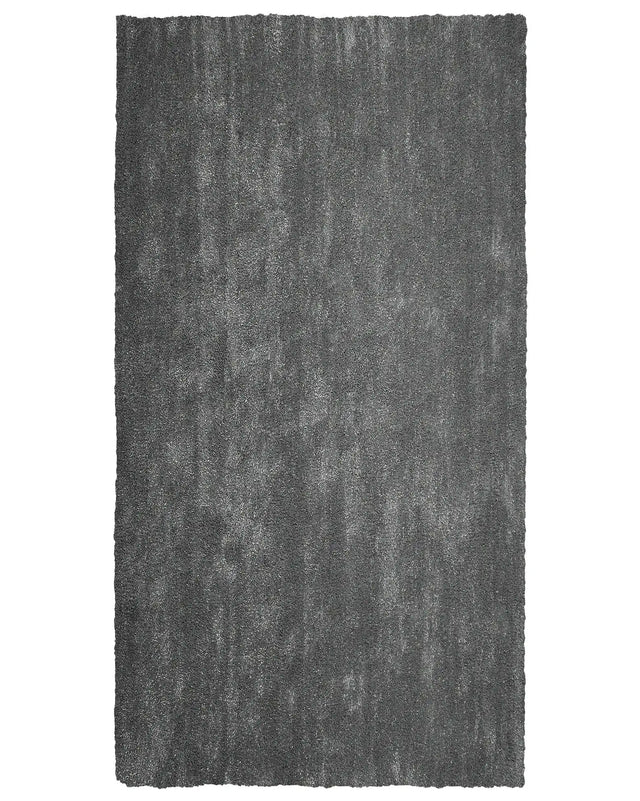 Shaggy Area Rug Dark Grey 80 x 150 cm Modern High-Pile Machine-Tufted Rectangular Carpet Beliani