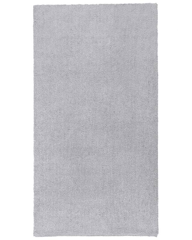 Shaggy Area Rug Light Grey 80 x 150 cm Modern High-Pile Machine-Tufted Rectangular Carpet Beliani