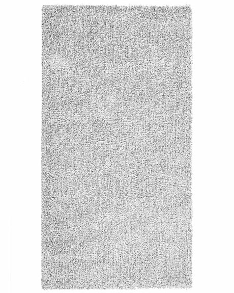 Shaggy Area Rug Grey Melange 80 x 150 cm Modern High-Pile Machine-Tufted Rectangular Carpet Beliani