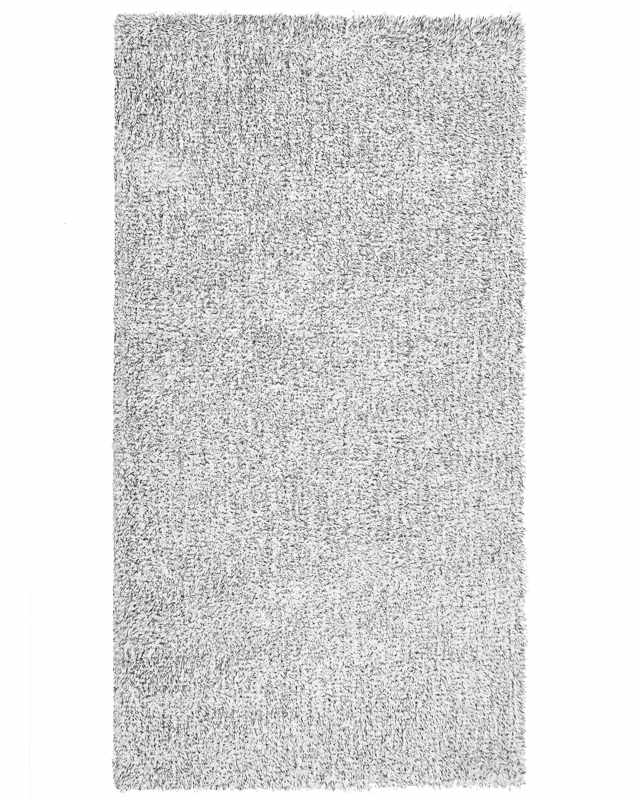 Shaggy Area Rug Grey Melange 80 x 150 cm Modern High-Pile Machine-Tufted Rectangular Carpet Beliani