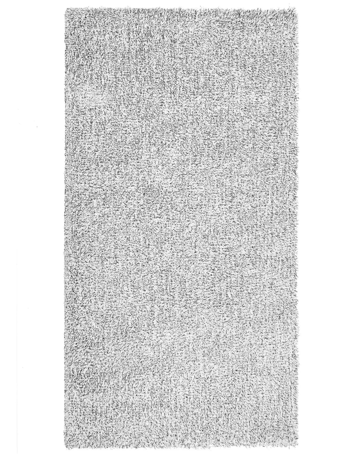 Shaggy Area Rug Grey Melange 80 x 150 cm Modern High-Pile Machine-Tufted Rectangular Carpet Beliani