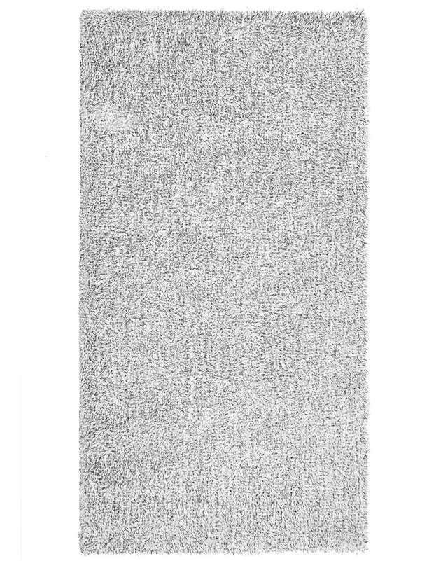 Shaggy Area Rug Grey Melange 80 x 150 cm Modern High-Pile Machine-Tufted Rectangular Carpet Beliani