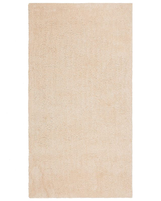 Shaggy Area Rug Beige 80 x 150 cm Modern High-Pile Machine-Tufted Rectangular Carpet Beliani