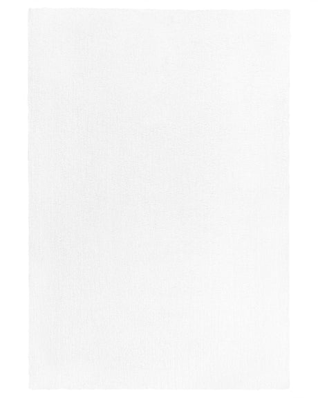 Shaggy Area Rug White 140 x 200 cm Modern High-Pile Machine-Tufted Rectangular Carpet Beliani