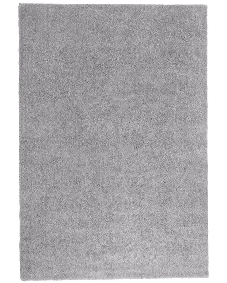 Shaggy Area Rug Light Grey 140 x 200 cm Modern High-Pile Machine-Tufted Rectangular Carpet Beliani