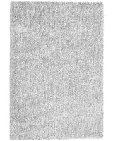 Shaggy Area Rug Grey Melange 140 x 200 cm Modern High-Pile Machine-Tufted Rectangular Carpet Beliani