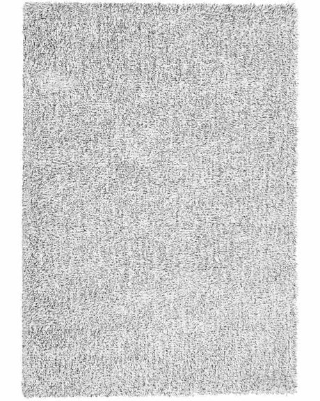 Shaggy Area Rug Grey Melange 160 x 230 cm Modern High-Pile Machine-Tufted Rectangular Carpet Beliani