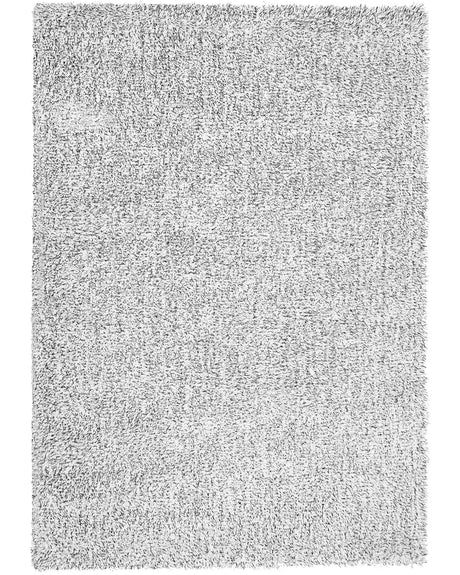 Shaggy Area Rug Grey Melange 160 x 230 cm Modern High-Pile Machine-Tufted Rectangular Carpet Beliani