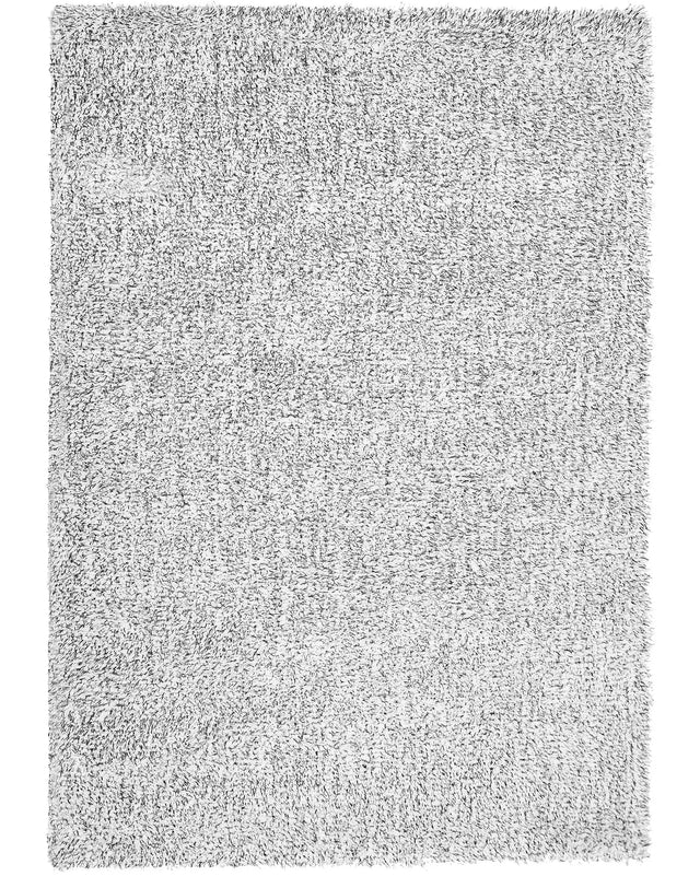 Shaggy Area Rug Grey Melange 160 x 230 cm Modern High-Pile Machine-Tufted Rectangular Carpet Beliani