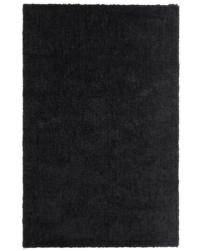 Shaggy Area Rug Black 200 x 300 cm Modern High-Pile Machine-Tufted Rectangular Carpet Beliani