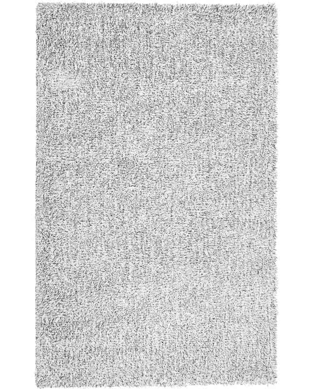 Shaggy Area Rug Grey Melange 200 x 300 cm Modern High-Pile Machine-Tufted Rectangular Carpet Beliani