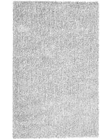 Shaggy Area Rug Grey Melange 200 x 300 cm Modern High-Pile Machine-Tufted Rectangular Carpet Beliani