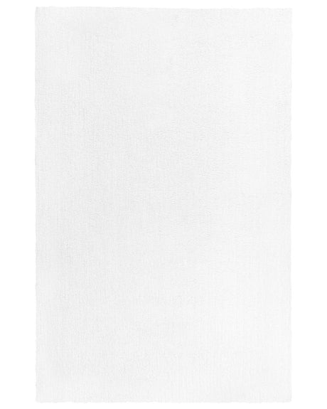 Shaggy Area Rug White 200 x 300 cm Modern High-Pile Machine-Tufted Rectangular Carpet Beliani