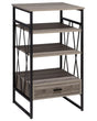 Console Table TV Stand Taupe Wood and Metal 3 Shelves 1 Drawer Home Office Furniture Modern Style Beliani