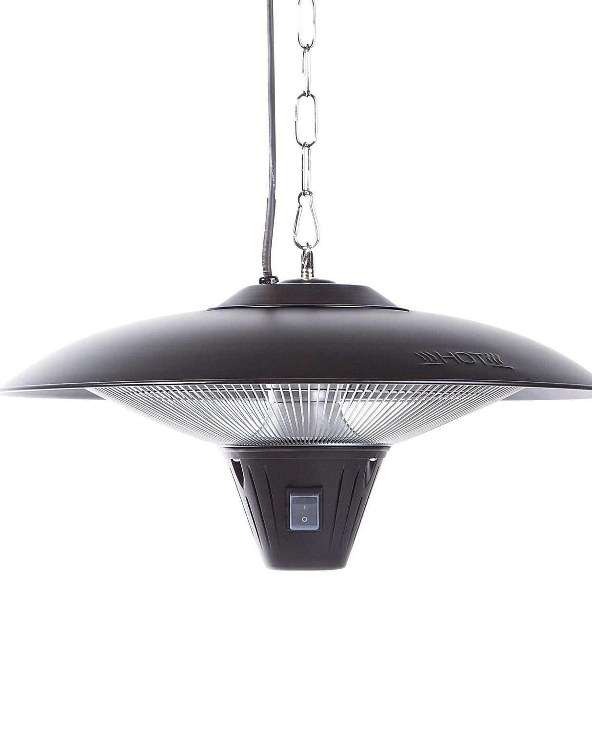 Patio Heater Black Metal  51 cm Ceiling Mounted 1800W Beliani