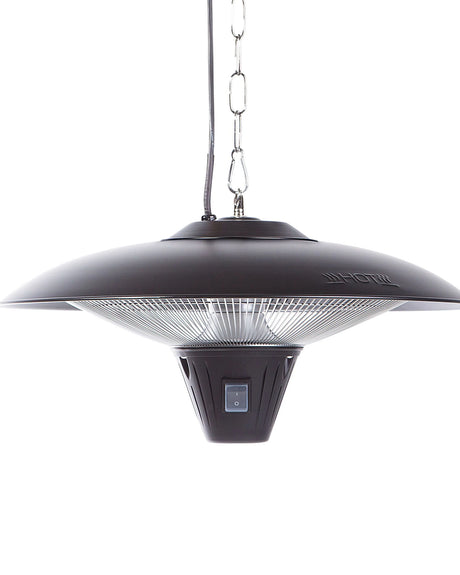 Patio Heater Black Metal  51 cm Ceiling Mounted 1800W Beliani