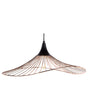 Hanging Light Pendant Lamp Copper with Black Wire Open Shade Metal Industrial Design Beliani