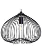 1-Light Pendant Ceiling Black Metal Shade Cage Wire Industrial Beliani