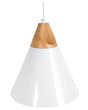 1-Light Pendant Lamp Light White Cone Shade Modern Beliani