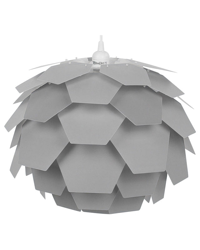 Pendant Lamp Grey Plastic Pine Cone Shade Hanging Lamp Beliani