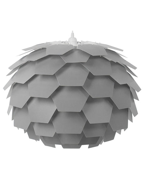 Pendant Lamp Grey Plastic Pine Cone Globe Shade Hanging Lamp Beliani