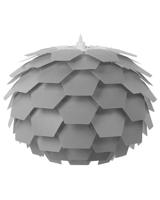 Pendant Lamp Grey Plastic Pine Cone Globe Shade Hanging Lamp Beliani