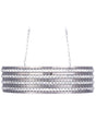 Ceiling Lamp Silver Crystal 108 cm Double Light Glam Beliani