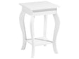 Side Table White 42 x 42 cm with Storage Shelf Ornate Cabriole Legs Vintage Beliani