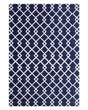 Area Rug Blue Fabric 140 x 200 cm Geometric Rectangular Modern Beliani