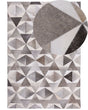 Area Rug Grey Leather 140 x 200 cm Patchwork Cowhide Geometric Rectangular Modern Beliani
