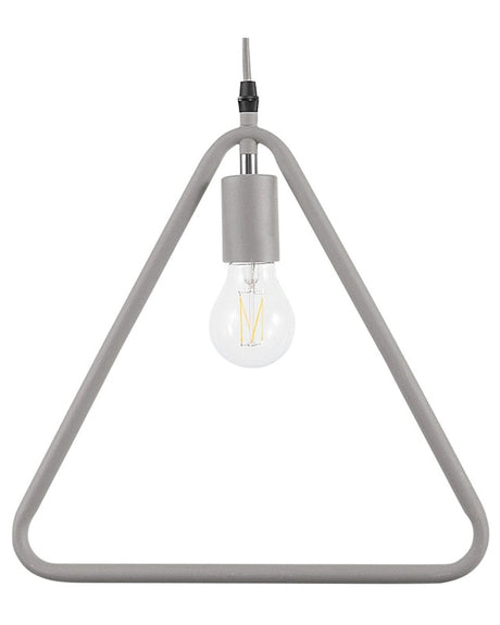 Ceiling Lamp Grey Metal 183 cm Triangle Shade Pendant Industrial Beliani