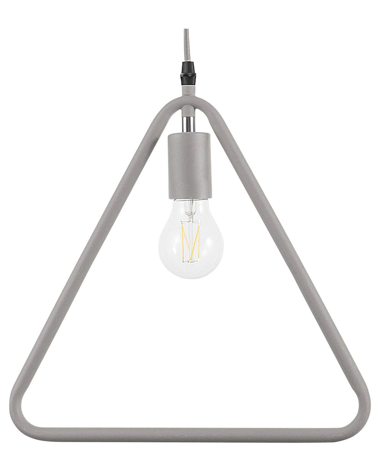 Ceiling Lamp Grey Metal 183 cm Triangle Shade Pendant Industrial Beliani