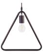 Ceiling Lamp Brown Metal 183 cm Triangle Shade Pendant Industrial Beliani