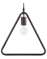 Ceiling Lamp Brown Metal 183 cm Triangle Shade Pendant Industrial Beliani