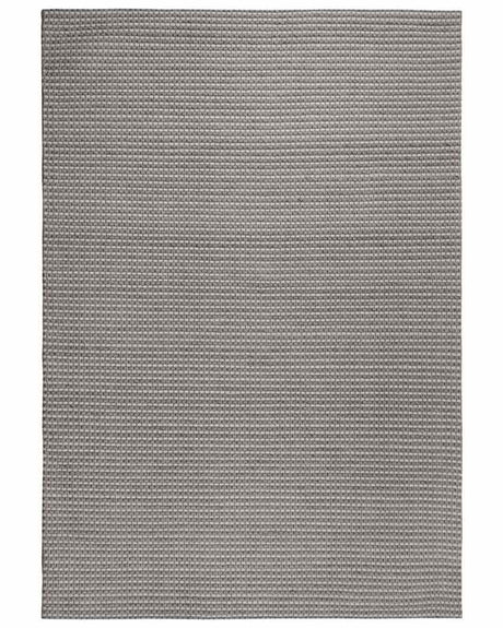 Rug Dark Grey Wool and Polyester 160 x 230 cm Hand Tufted Classic Design Beliani