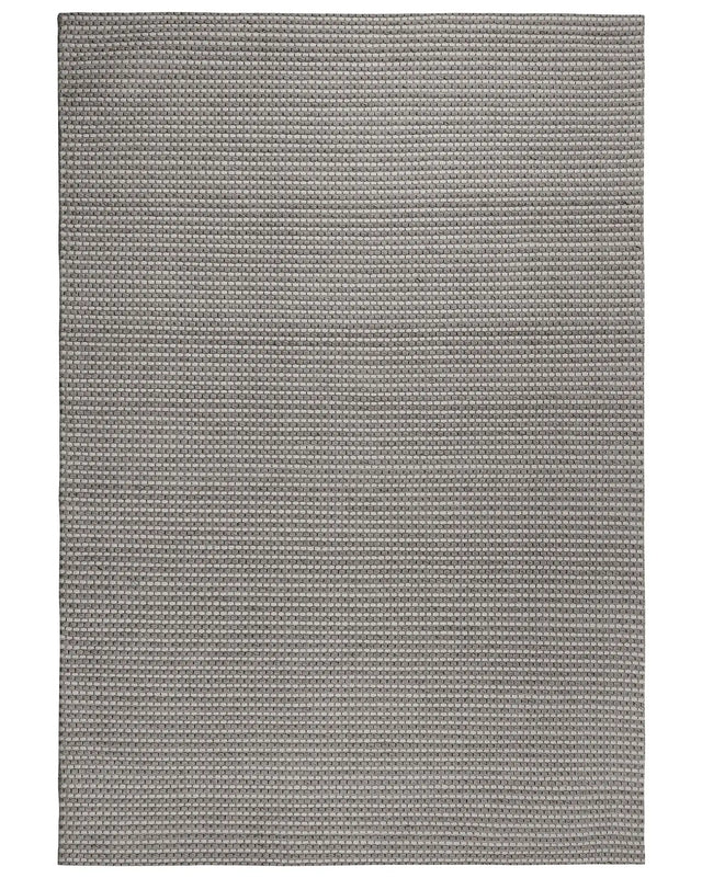 Rug Dark Grey Wool and Polyester 160 x 230 cm Hand Tufted Classic Design Beliani