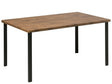 Dining Table Dark Wood Metal Legs 150 x 90 cm Industrial Kitchen Beliani