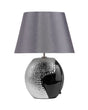 Table Lamp Silver Ceramic 42H cm Decorative Base Transitional Beliani