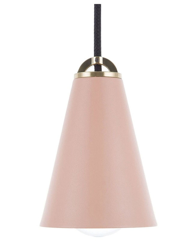 Ceiling Lamp Pink Metal 168 cm Pendant Retro Vintage Beliani