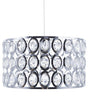 Pendant Lamp Silver Acrylic Crystals Durum Open Round Shade Glam Design Beliani