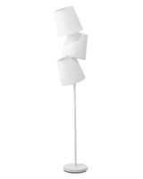 Floor Lamp Off-White Fabric and Metal 164 cm 3-Light Adjustable Modern Beliani