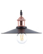 Pendant Lamp Black Metal Industrial Style Ceiling Light 22 cm Beliani