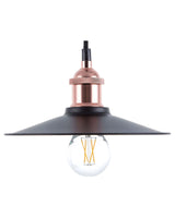 Pendant Lamp Black Metal Industrial Style Ceiling Light 22 cm Beliani