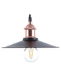 Pendant Lamp Black Metal Industrial Style Ceiling Light 22 cm Beliani
