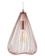 Hanging Light Pendant Lamp Copper Wire Geometric Cage Shade Metal Industrial Design Beliani