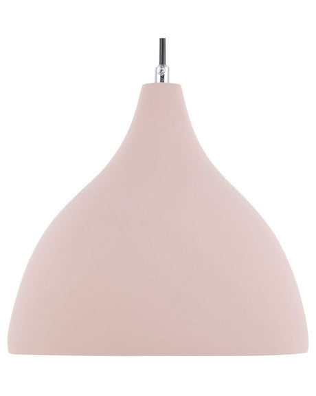 Pendant Lamp Pink Concrete Scandinavian Style Ceiling Light Beliani