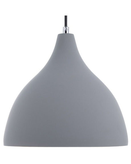 Pendant Lamp Grey Concrete Scandinavian Style Ceiling Light Beliani